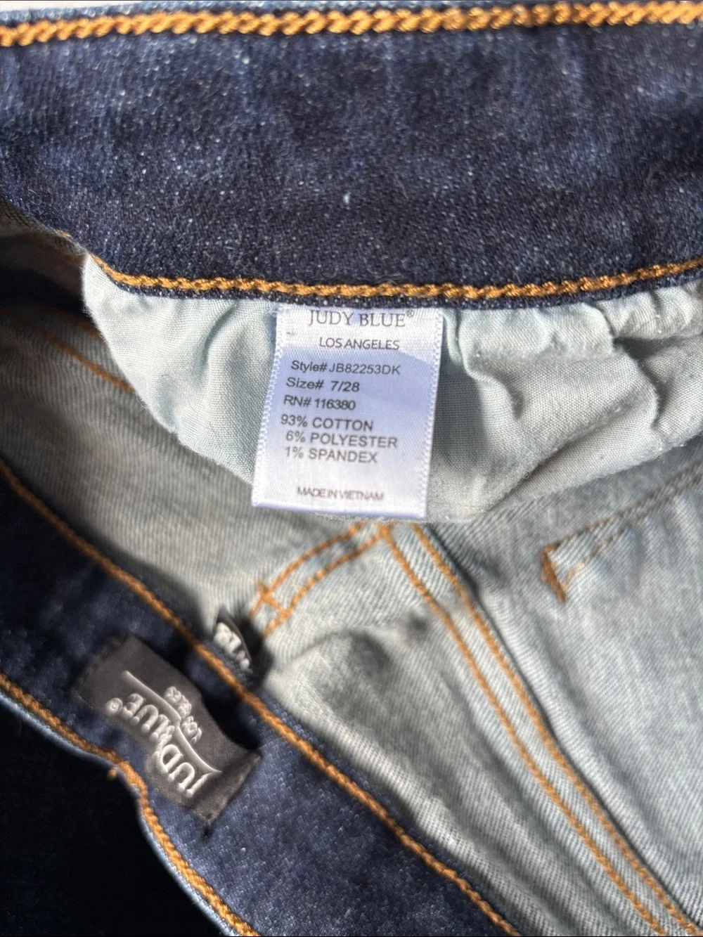 Judy Blue Indigo Skinny Jeans with Subtle Whiskering - Picture 6 of 9